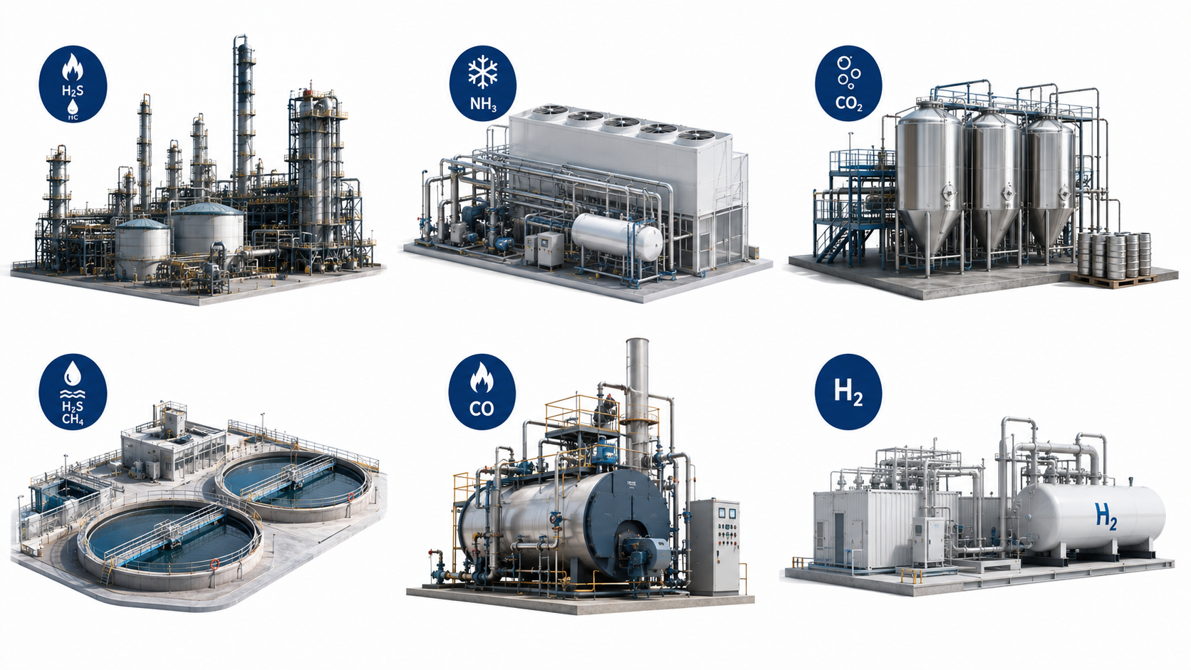 Ejemplos de gases que pueden requerir monitoreo en diferentes industrias