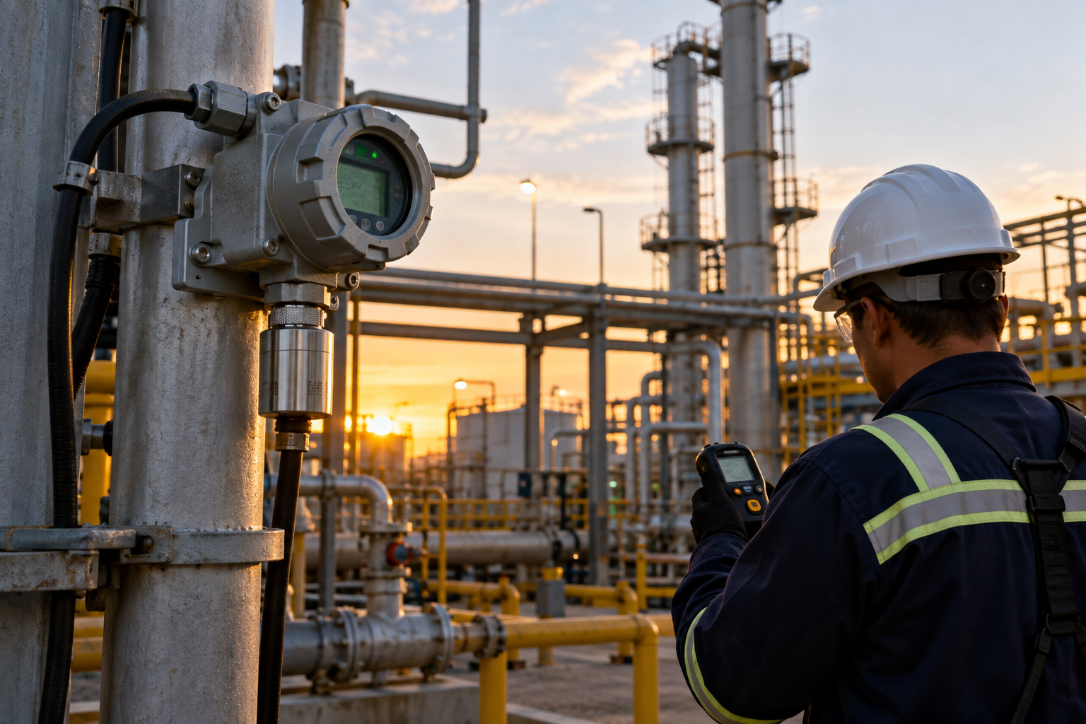 Detección fija y portátil de gas en una instalación industrial