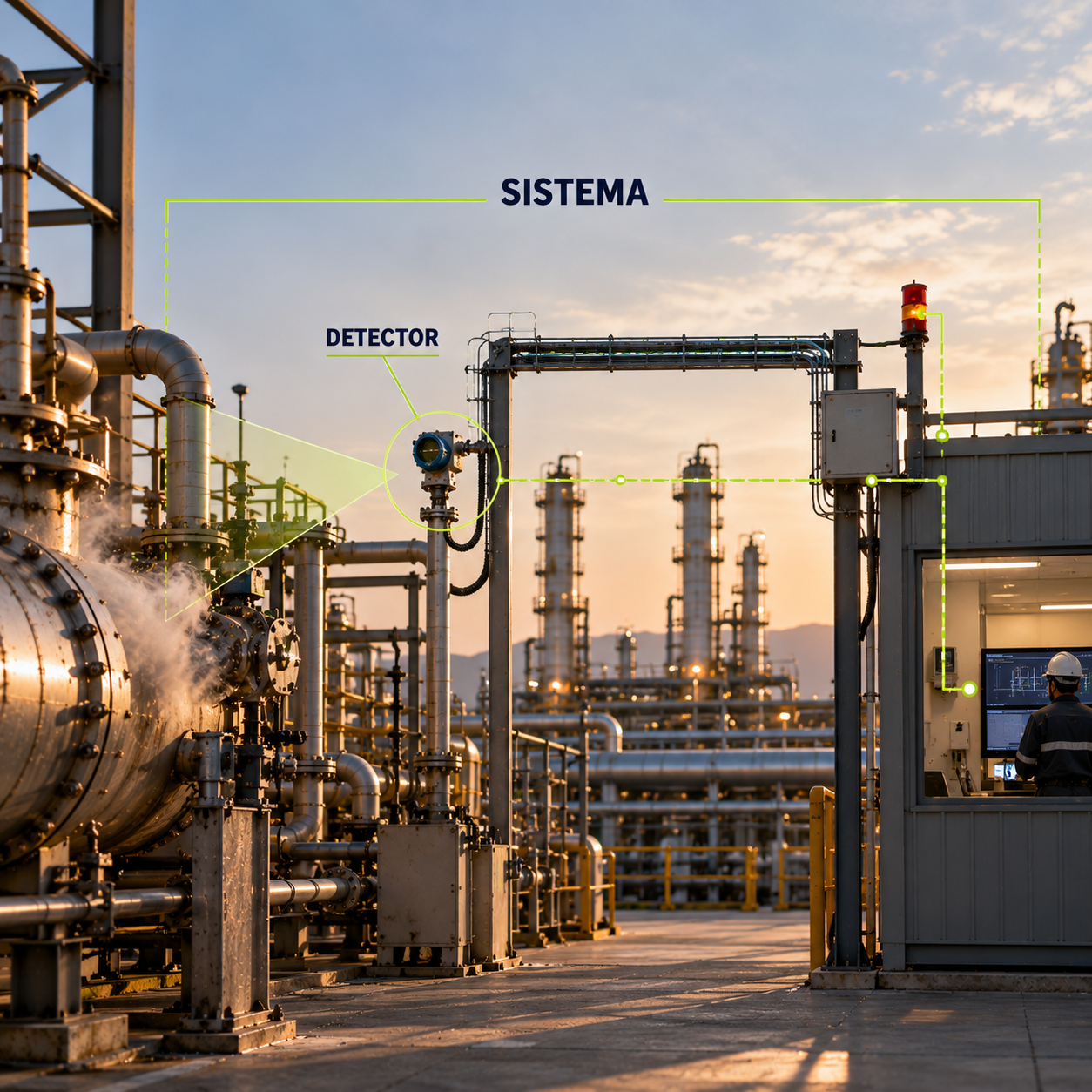Diferencia entre un detector y un sistema de detección de gas y fuego
